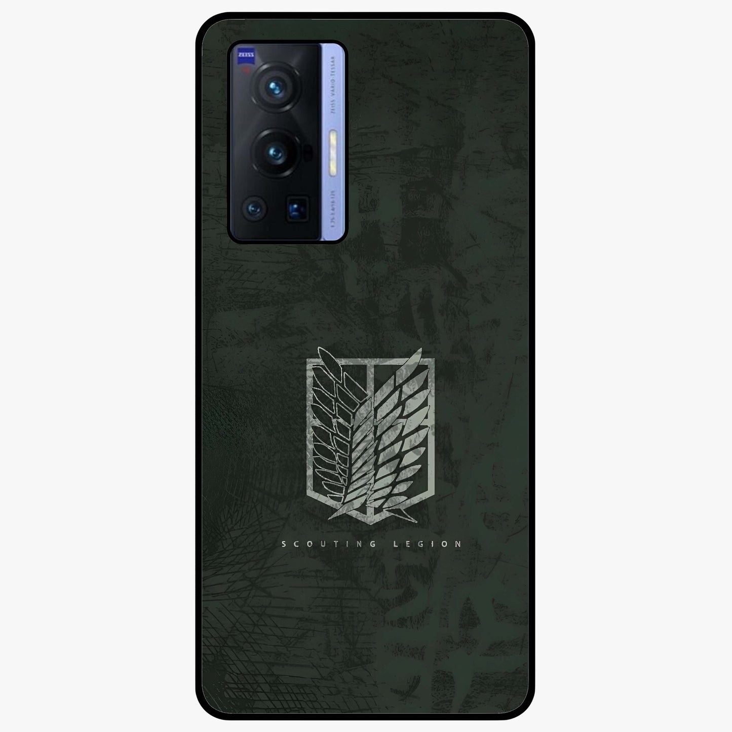 Wings Of Freedom Glass Case showing flat back view with symbolic wings artwork and glossy glass finish.