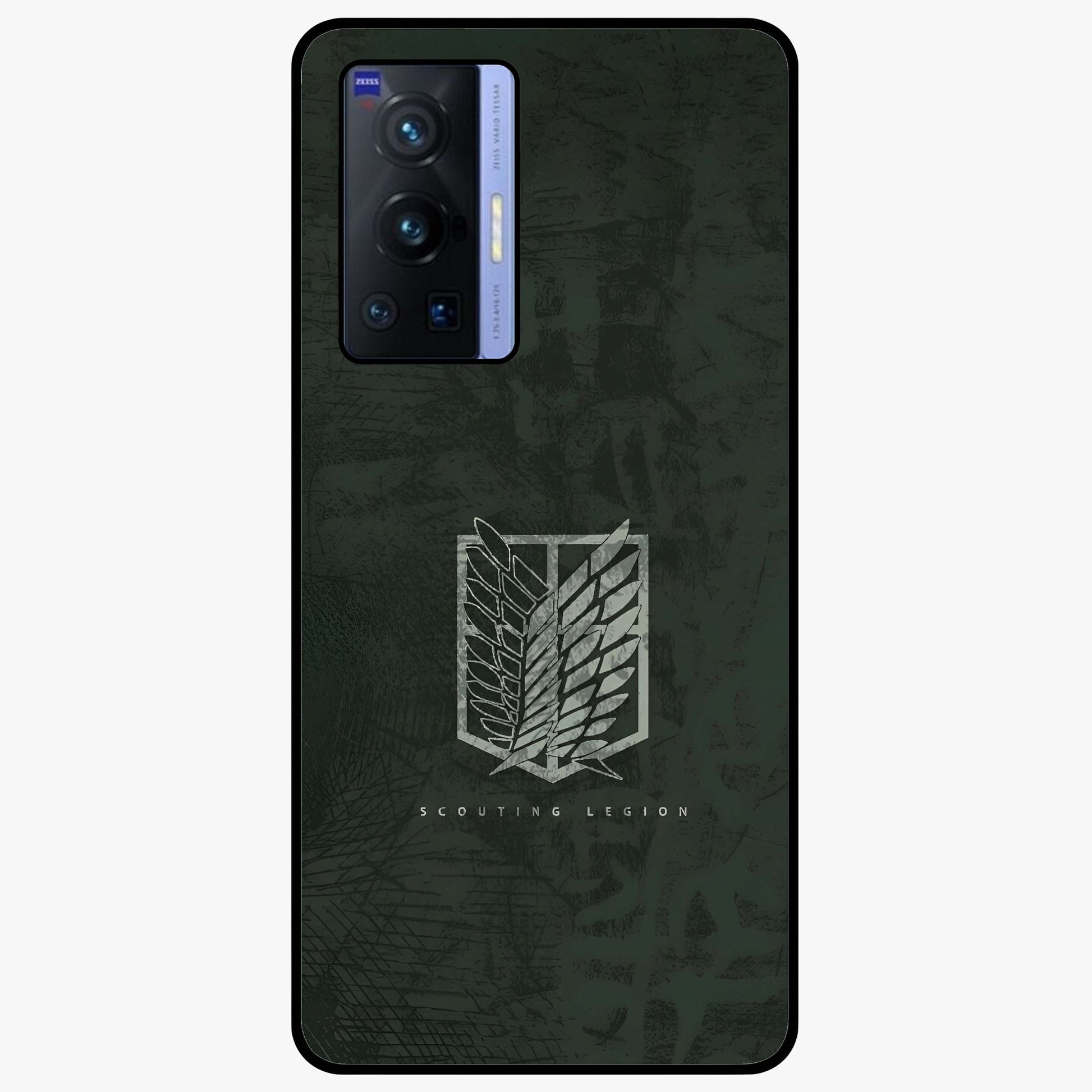 Wings Of Freedom Glass Case showing flat back view with symbolic wings artwork and glossy glass finish.