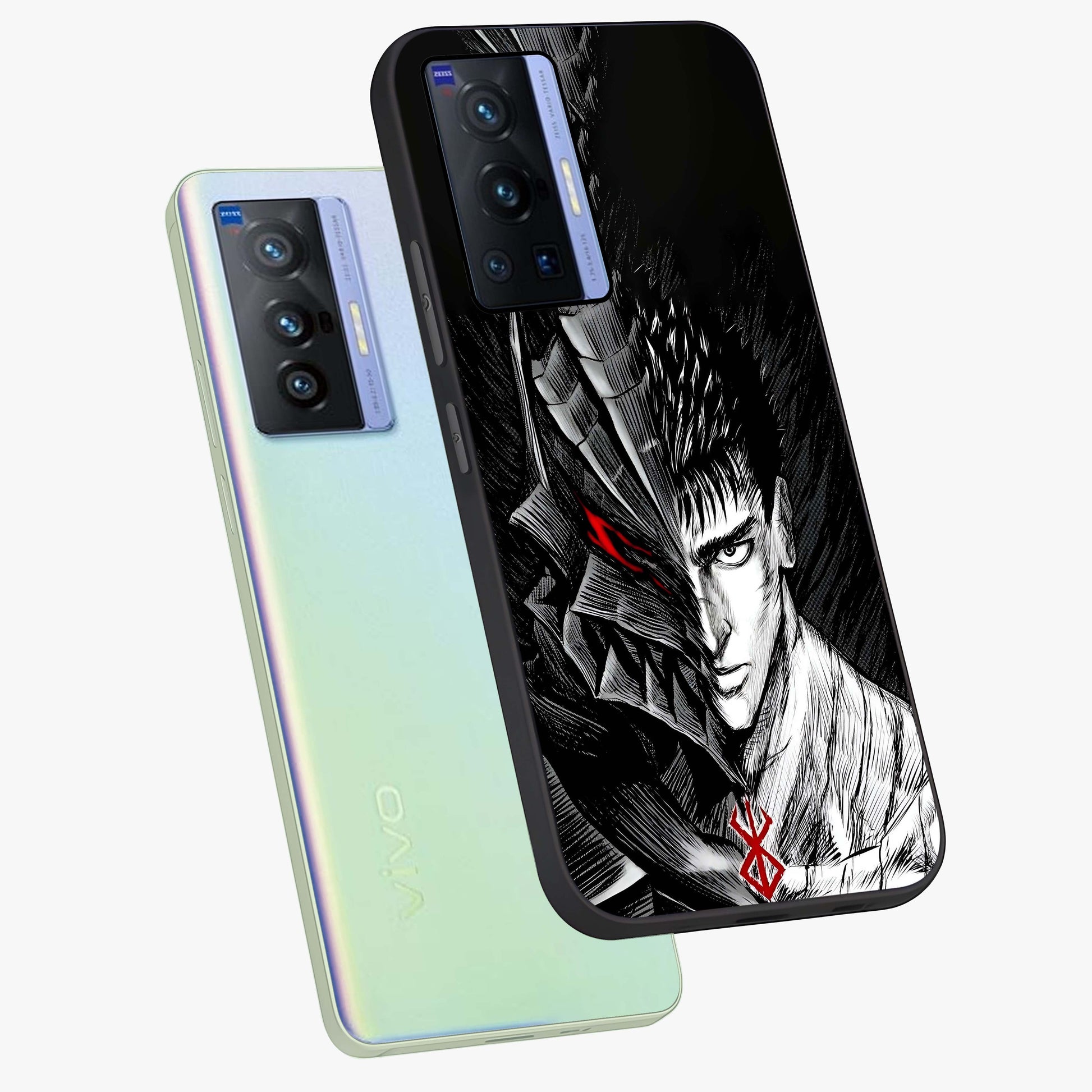 Berserker Blood Oath Glass Case displayed in angled mockup highlighting dark fantasy graphic design and powerful theme.