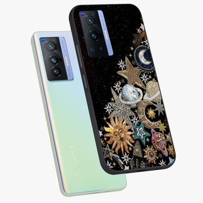 Cosmic Sparkle Dreams Glass Case displayed in angled mockup highlighting dreamy star sparkle design with celestial aesthetic.