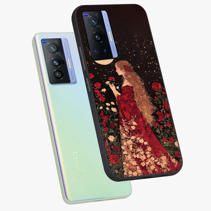 Crimson Dreams Glass Case displayed in angled mockup highlighting soft crimson aesthetic design with artistic theme.