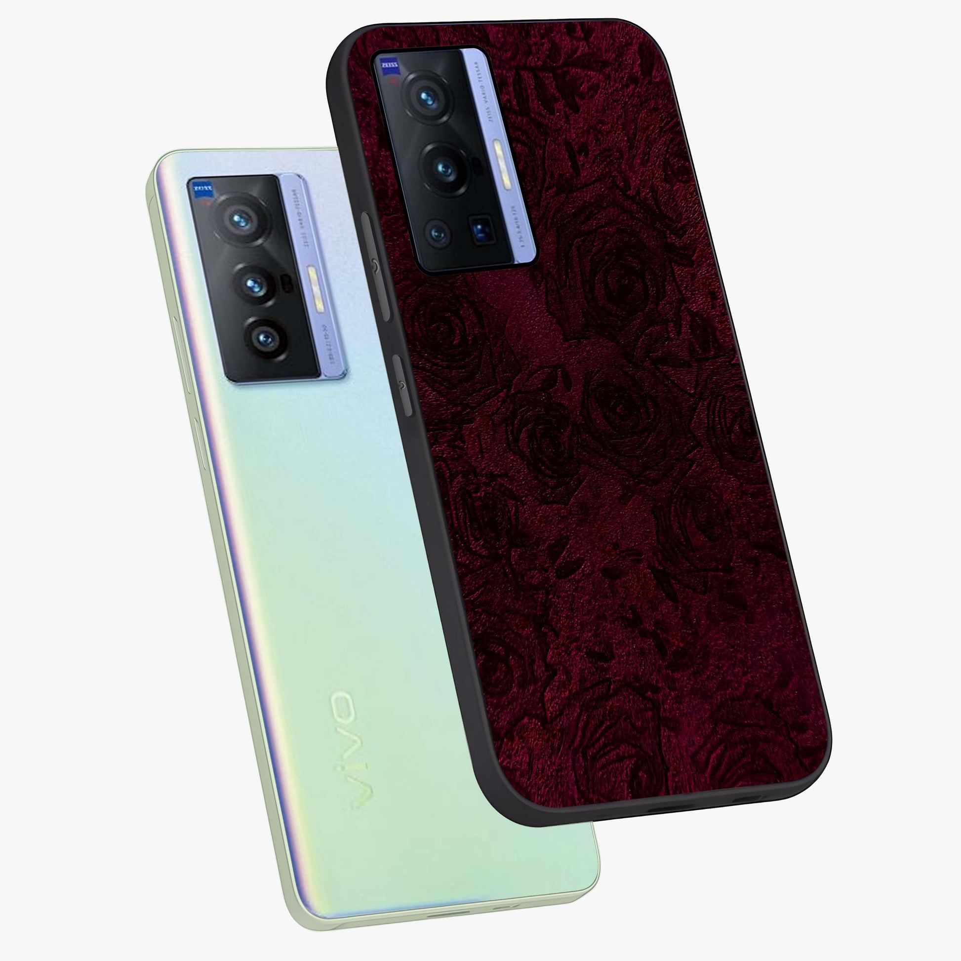Crimson Fade Flow Glass Case displayed in angled mockup highlighting smooth gradient design with modern aesthetic style.