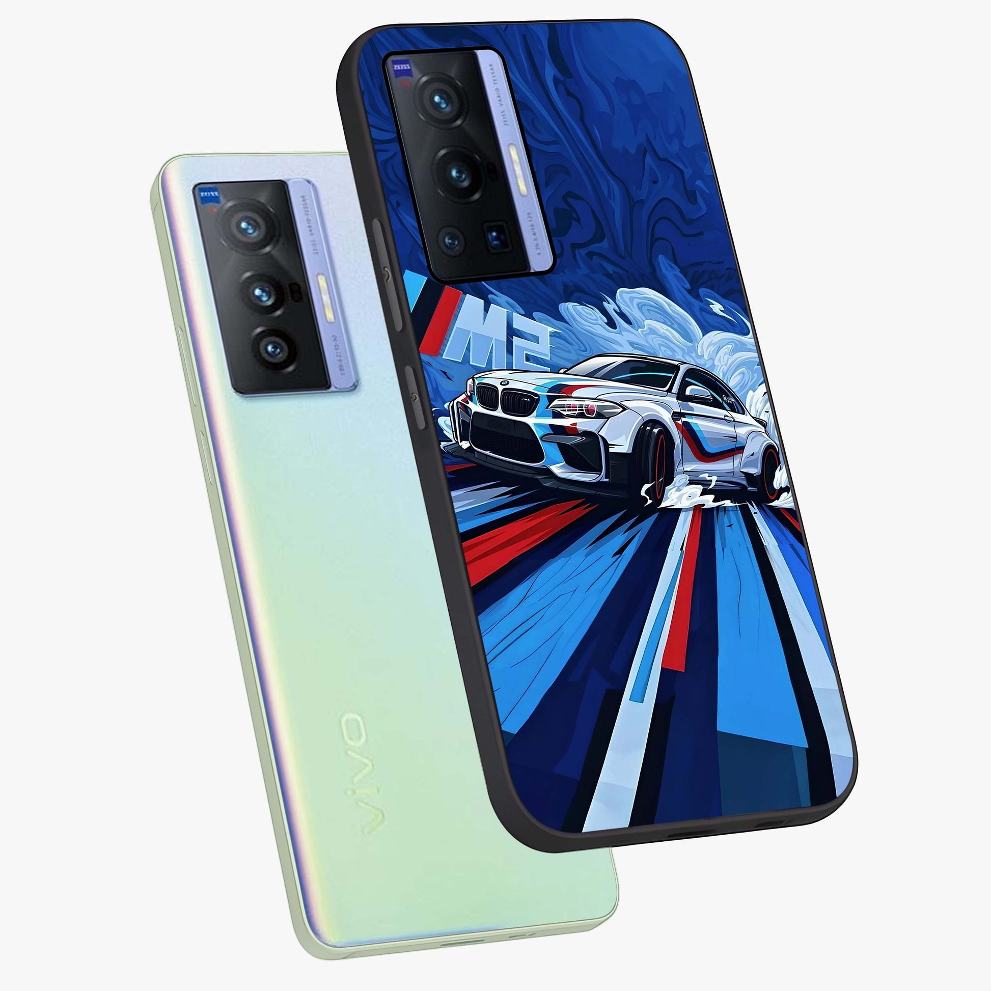 Drift Power Rush Glass Case displayed in angled mockup highlighting powerful drift car design with sporty aesthetic style.