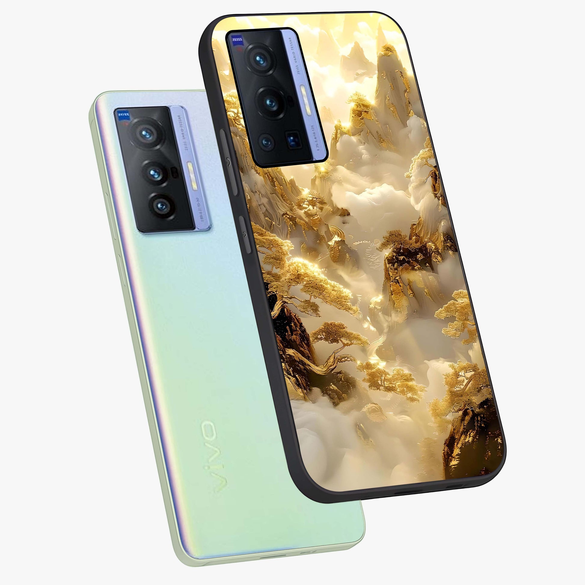 Gates Of Illumination Glass Case displayed in angled mockup highlighting radiant portal inspired design with fantasy aesthetic.