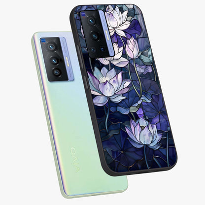 Gloss Petal Rush Glass Case displayed in angled mockup highlighting vibrant petal design with elegant floral aesthetic.