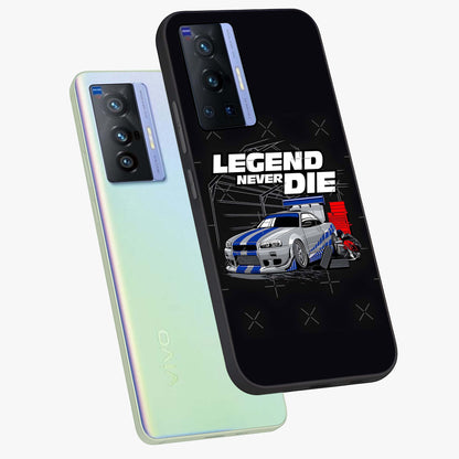 Midnight Racing Legacy Glass Case displayed in angled mockup highlighting dynamic automotive design with bold midnight aesthetic.