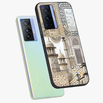 Mughal Marble Legacy Glass Case displayed in angled mockup highlighting elegant heritage marble artwork with royal aesthetic.