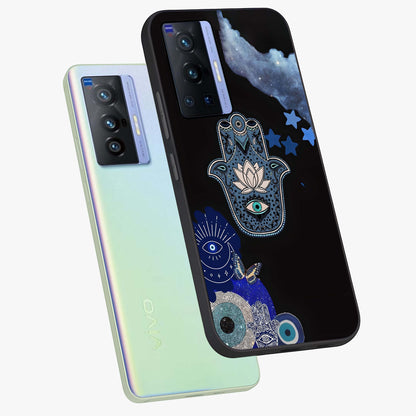 Mystic Hand Aura Glass Case displayed in angled mockup highlighting magical aura design with spiritual aesthetic style.