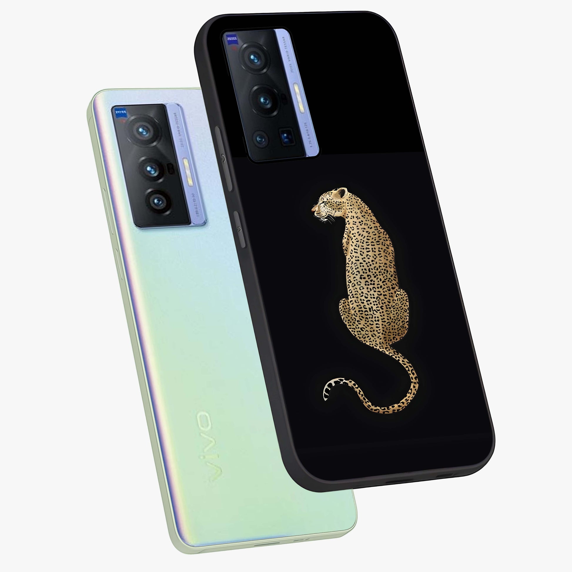 Regal Leopard Glass Case displayed in angled mockup highlighting powerful animal illustration with stylish wild aesthetic.