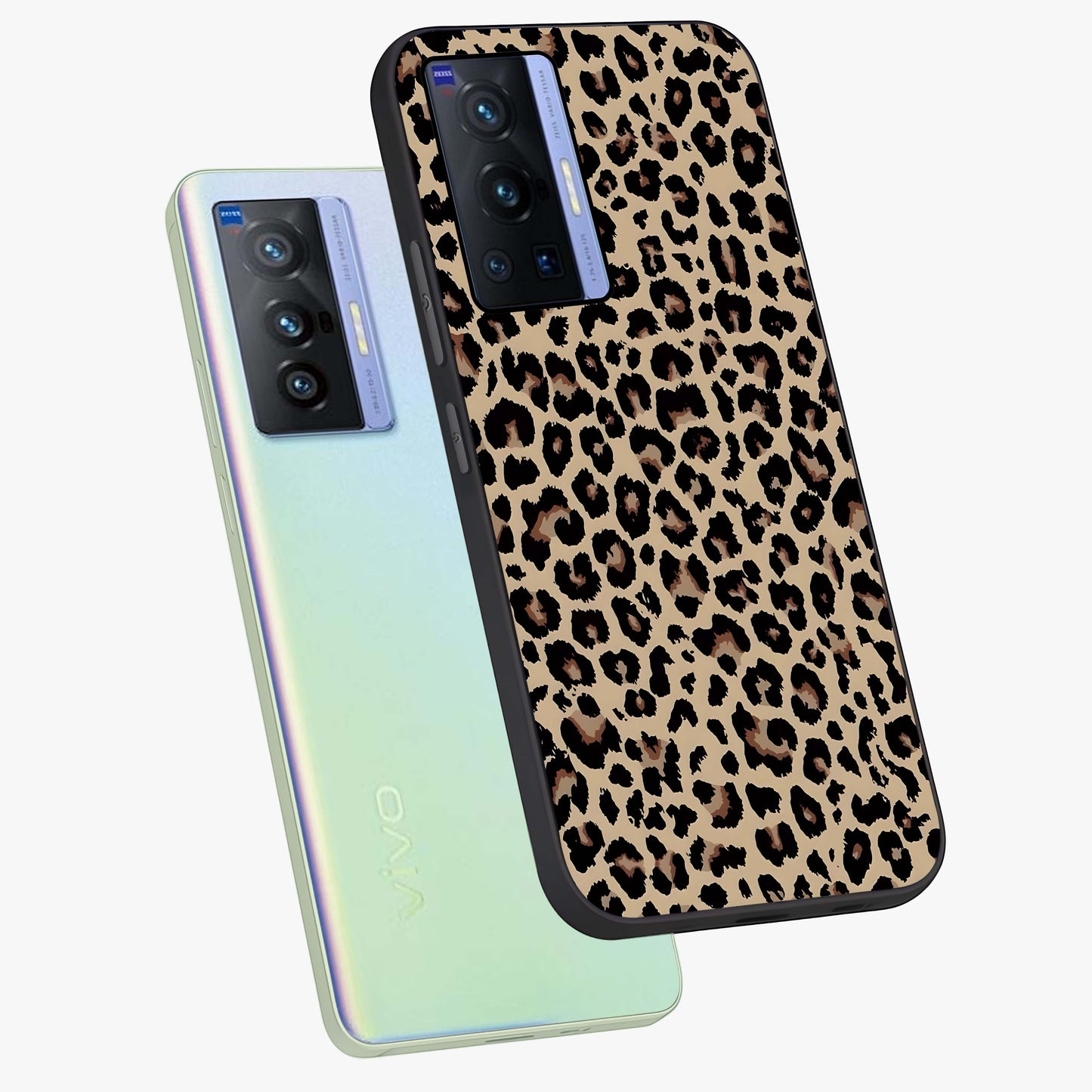 Savage Chic Pattern Glass Case displayed in angled mockup highlighting bold fashion inspired design with chic aesthetic.