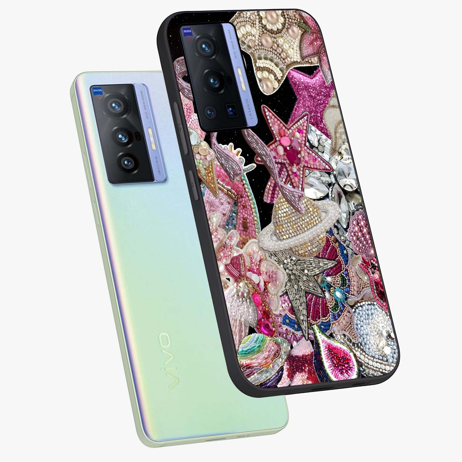 Starlit Jewel Dream Glass Case displayed in angled mockup highlighting glowing celestial jewel design with dreamy aesthetic.