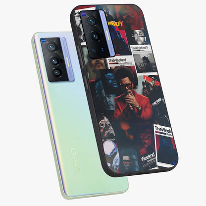 The Weeknd Glass Case displayed in angled mockup highlighting stylish pop culture inspired design with modern aesthetic.