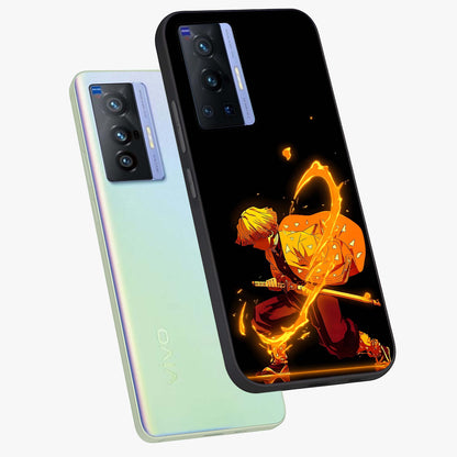 Thunder Flame Execution Glass Case displayed in angled mockup highlighting dramatic fire themed design with intense fantasy aesthetic.