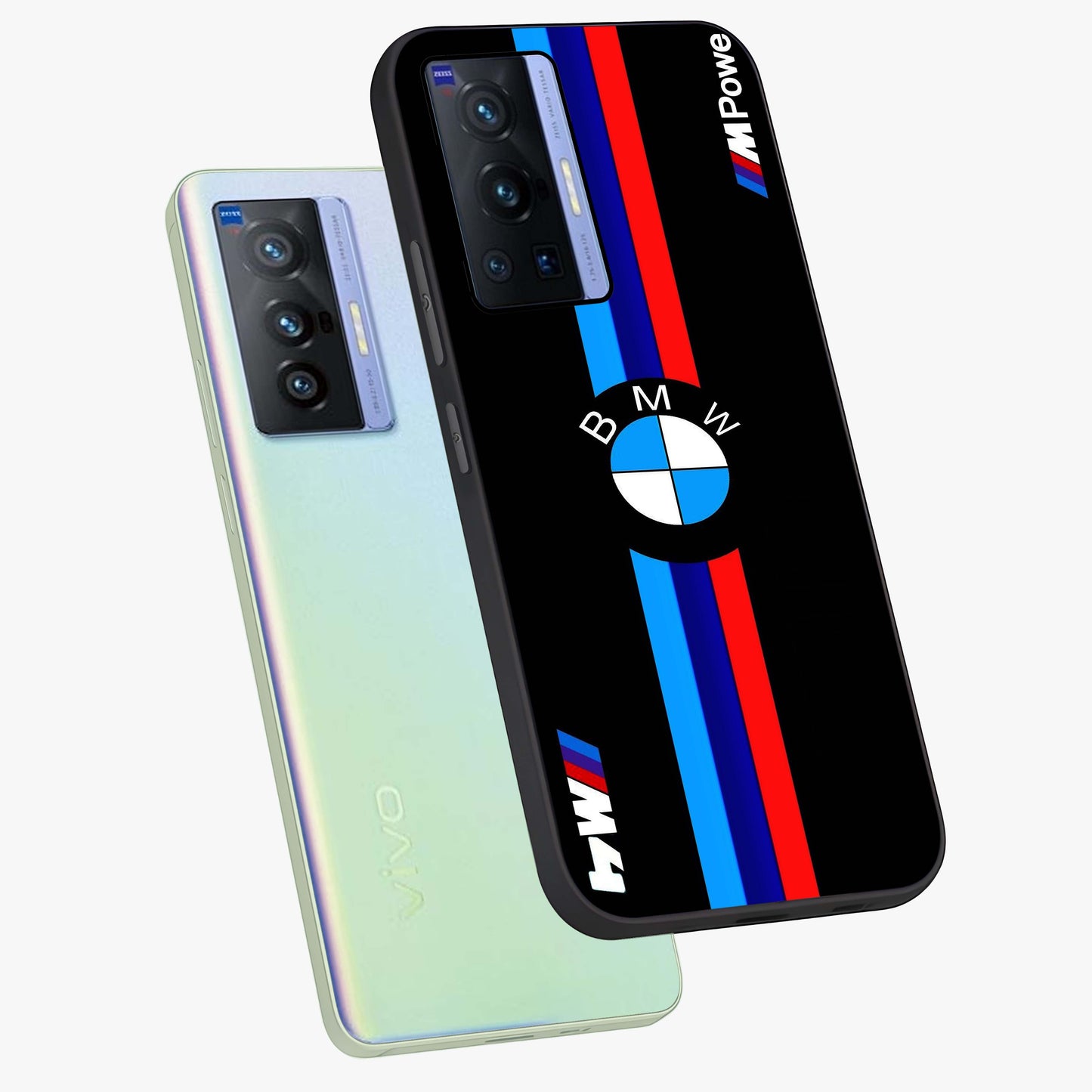 Turbo BMW Beast Glass Case displayed in angled mockup highlighting sleek racing car design with bold automotive aesthetic.