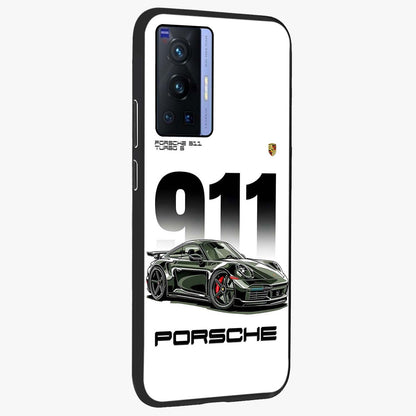 911 Turbo Dominance Glass Case upright perspective showcasing powerful racing design and modern automotive aesthetic.
