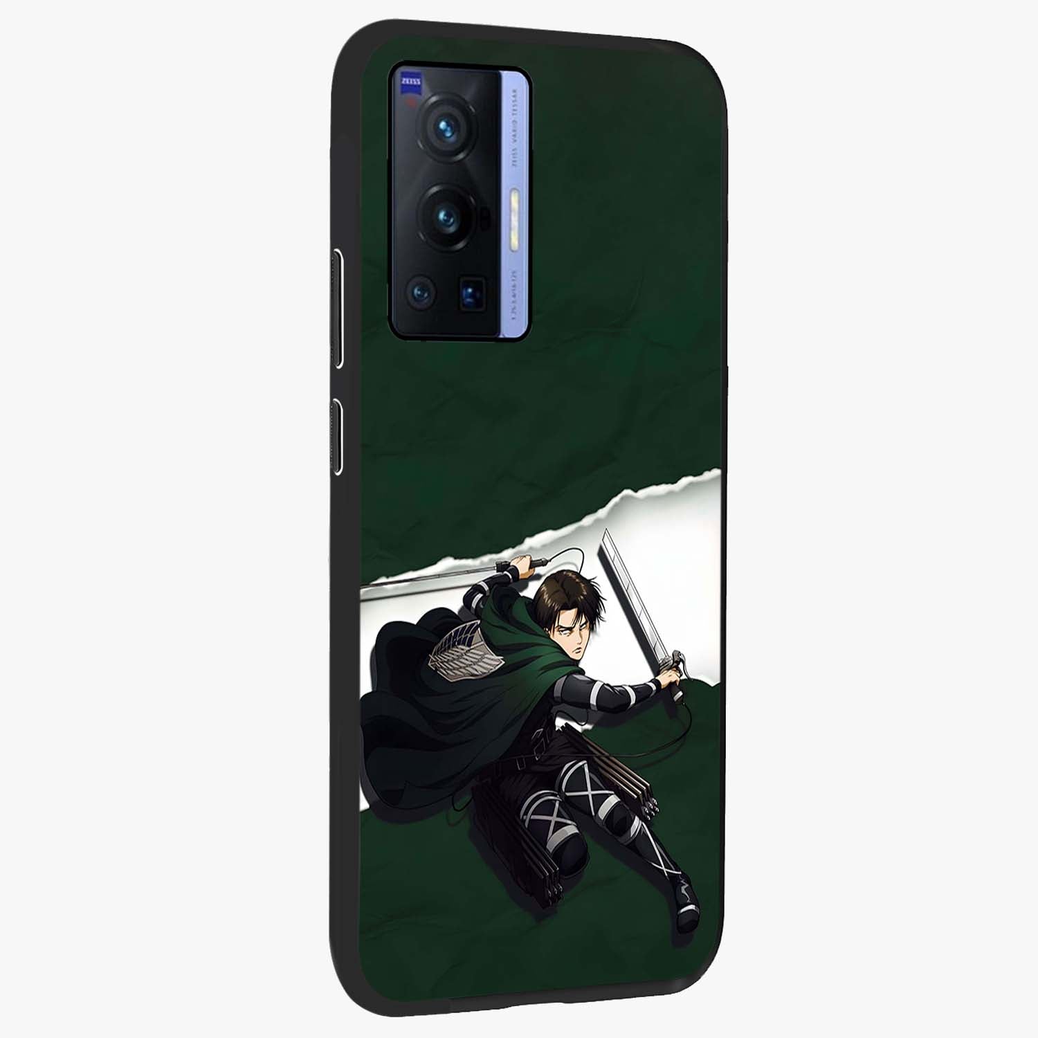 Emerald War Vanguard Glass Case upright view showcasing dramatic warrior artwork with bold fantasy theme.
