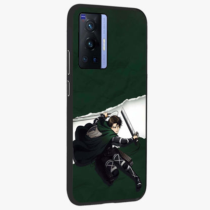 Emerald War Vanguard Glass Case upright view showcasing dramatic warrior artwork with bold fantasy theme.