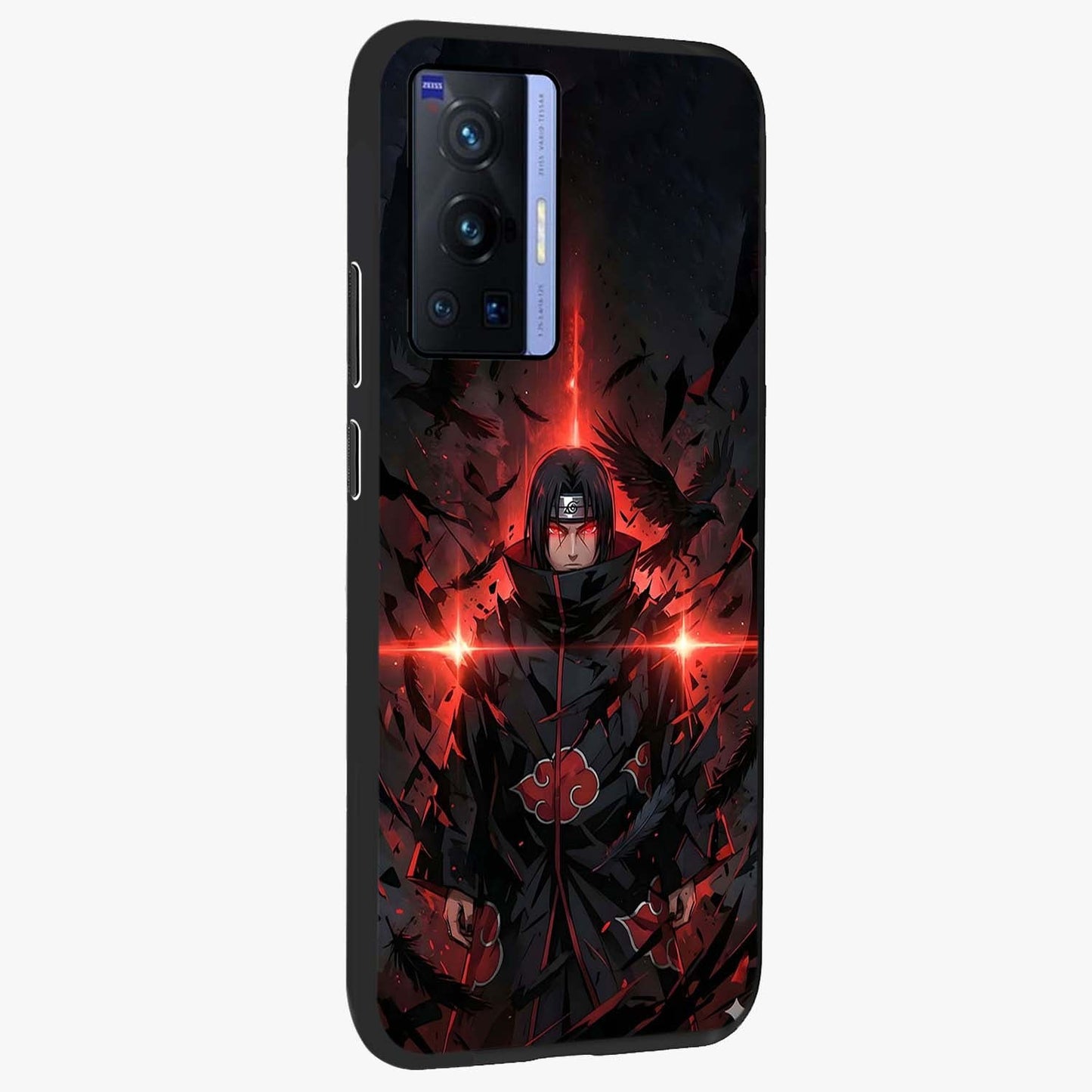 Focused Blade Discipline Glass Case upright view showcasing strong typography statement with sleek motivational theme.