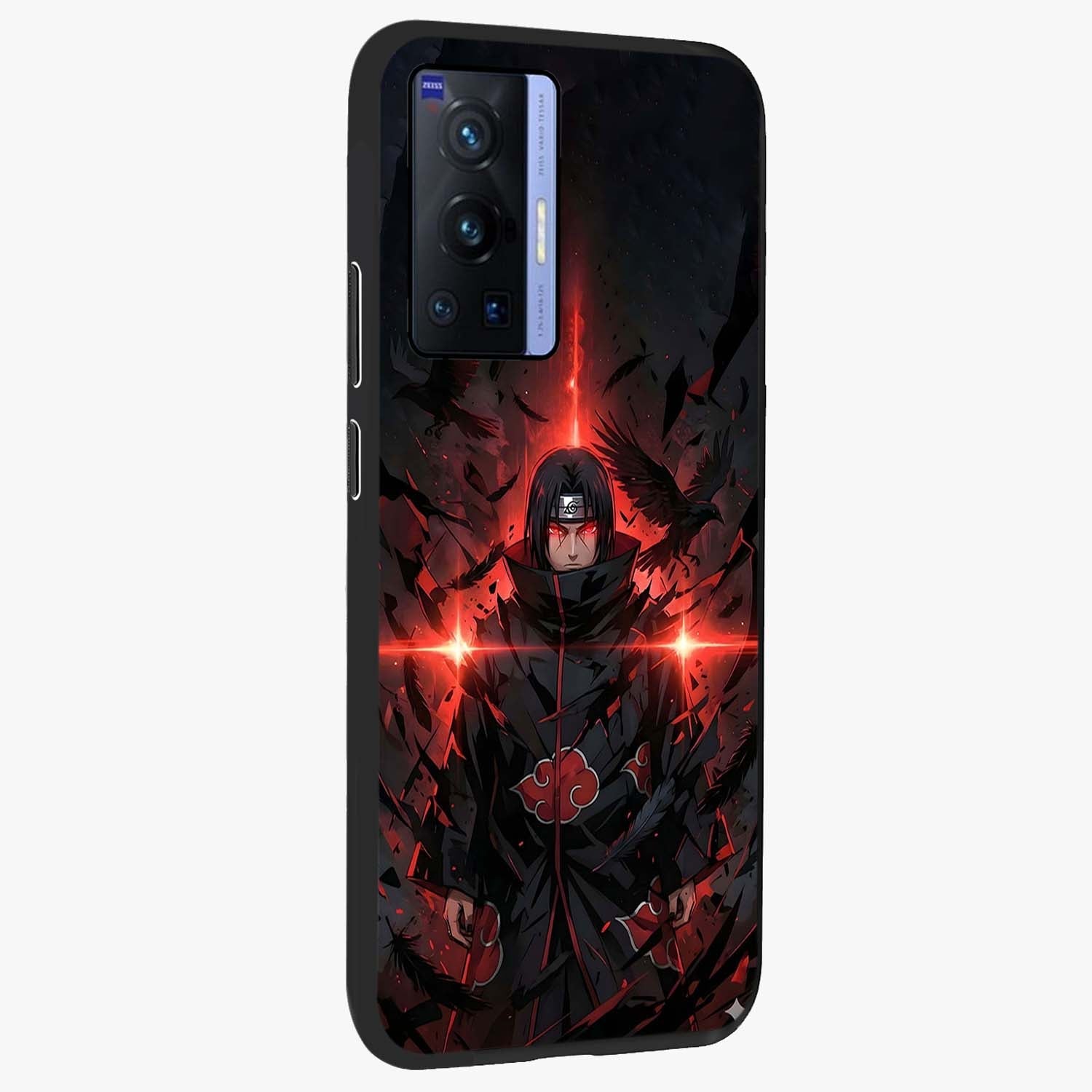 Focused Blade Discipline Glass Case upright view showcasing strong typography statement with sleek motivational theme.
