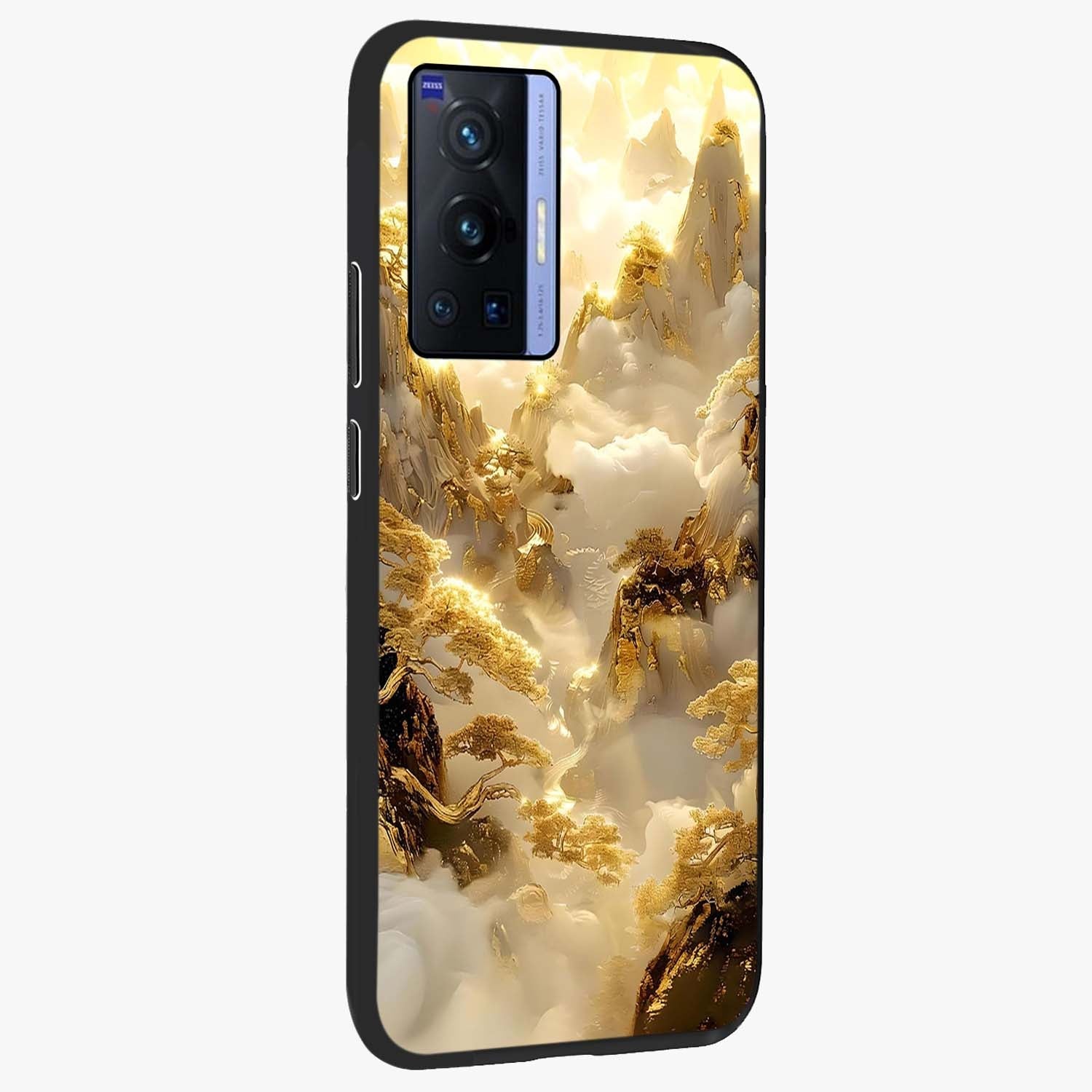 Gates Of Illumination Glass Case upright view showcasing glowing gateway artwork with mystical celestial theme.