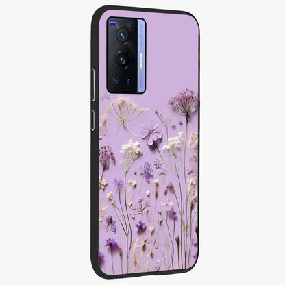 Lavender Blossom Dream Glass Case upright view showcasing delicate lavender blossom artwork with peaceful floral theme.
