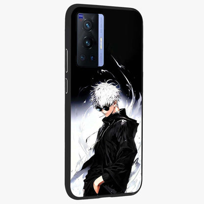 Limitless Shadow King Glass Case upright view showcasing bold shadow warrior artwork with epic fantasy theme.