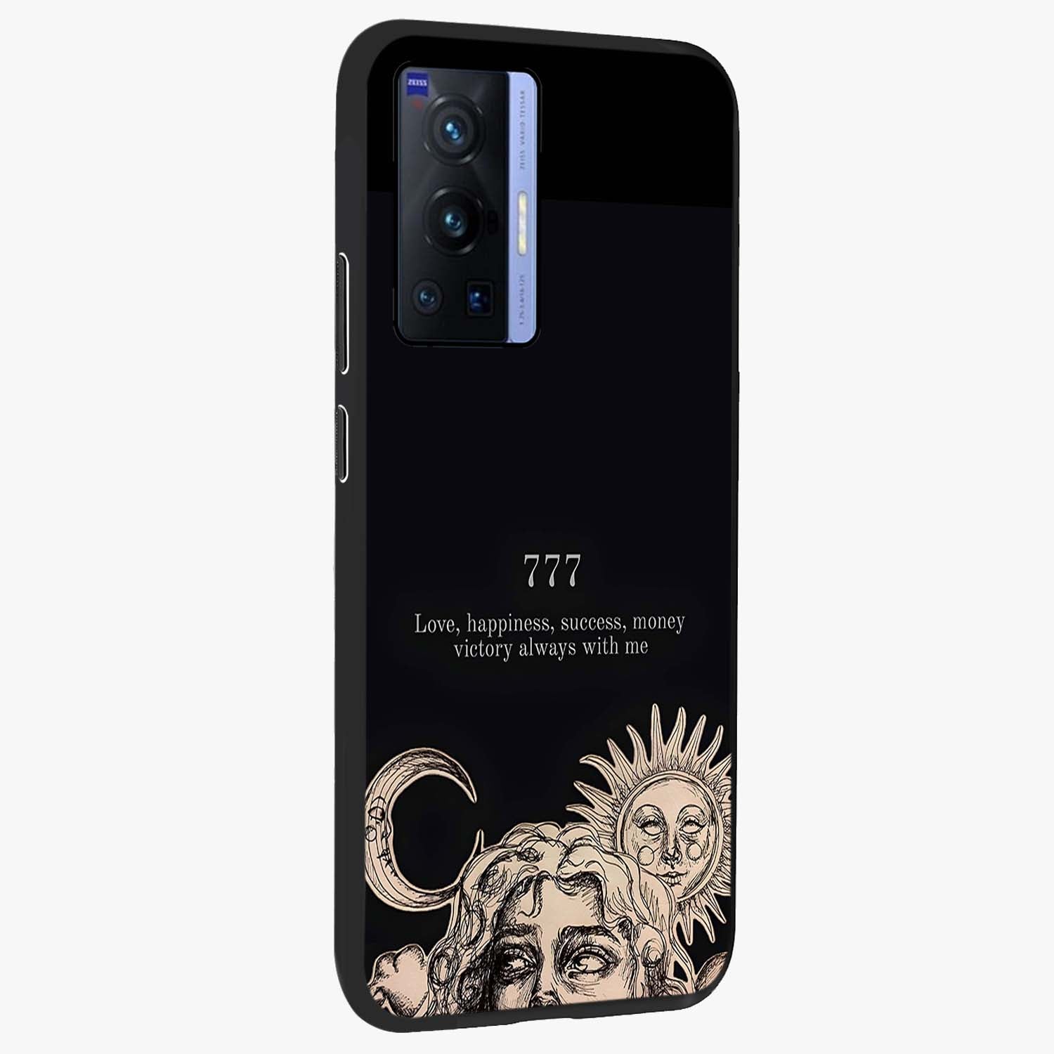 Mystic Victory Aura Glass Case upright view showcasing powerful victory themed artwork with spiritual energy vibe.