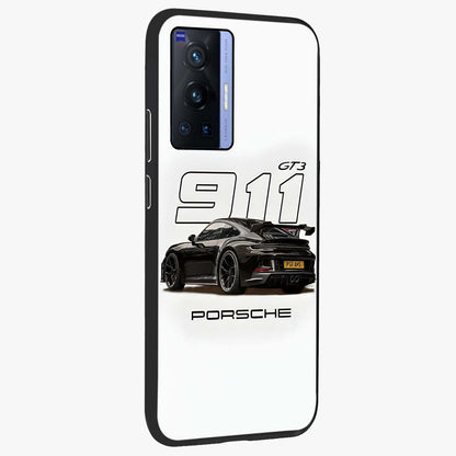 Turbo Legacy Icon Glass Case upright view showcasing bold racing inspired artwork with classic car theme.