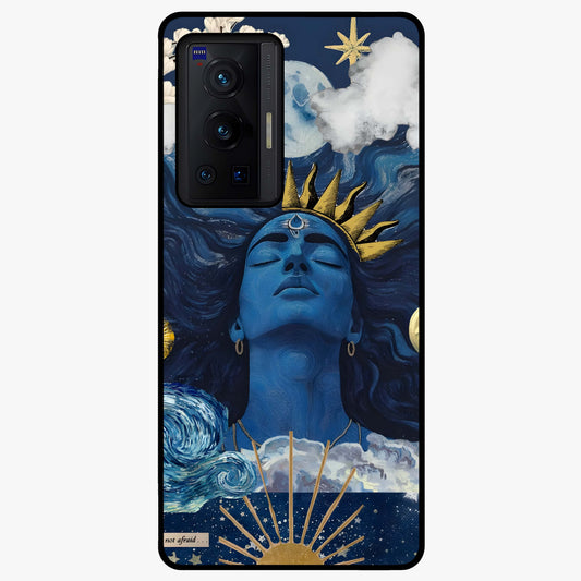 Aesthetic Lord Shiva Glass Case showing flat back view with divine Shiva artwork and glossy glass finish.