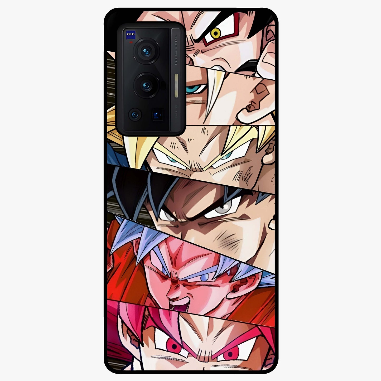Anime Character Glass Case showing flat back view with vibrant anime artwork and glossy glass finish.