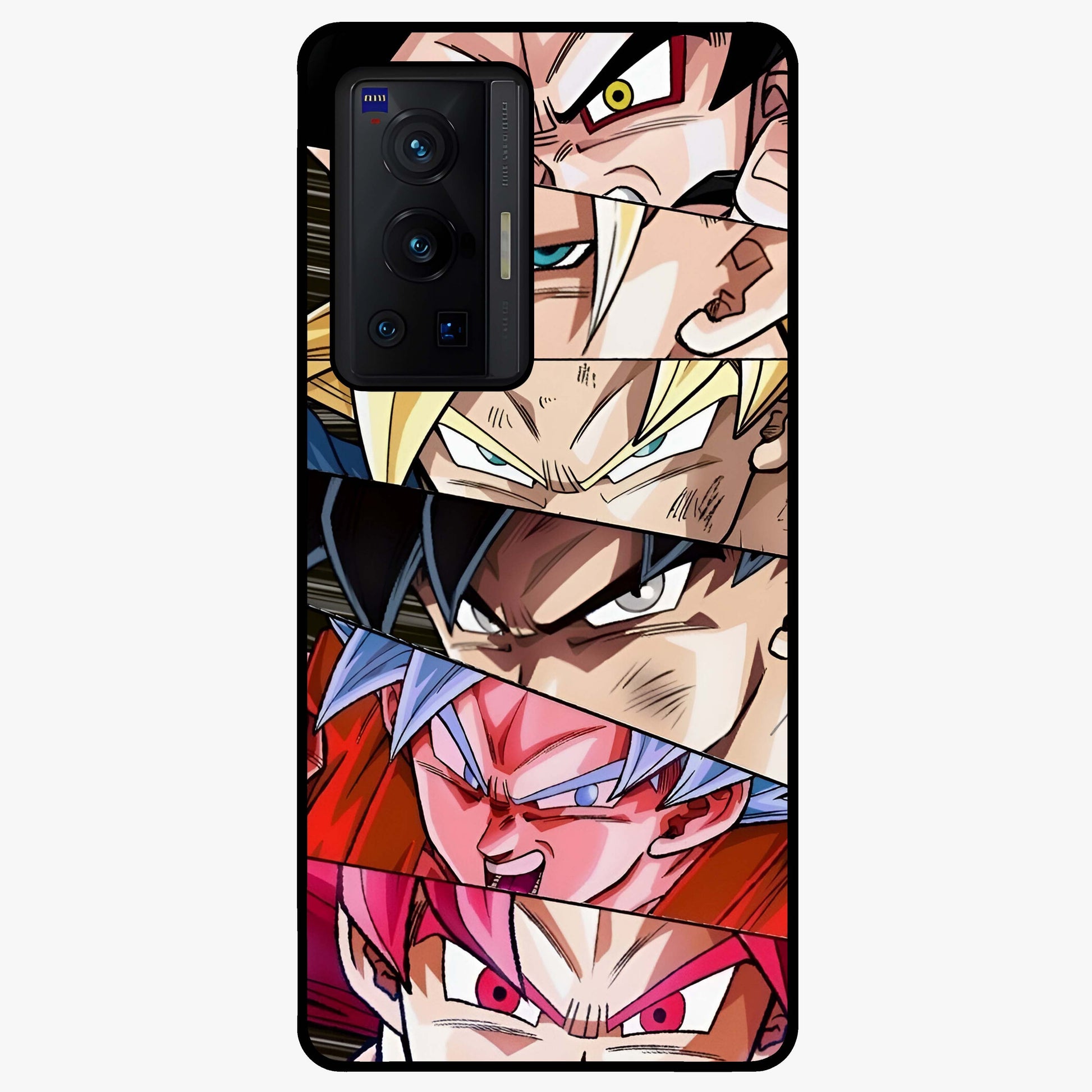 Anime Character Glass Case showing flat back view with vibrant anime artwork and glossy glass finish.
