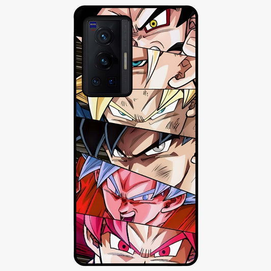 Anime Character Glass Case showing flat back view with vibrant anime artwork and glossy glass finish.