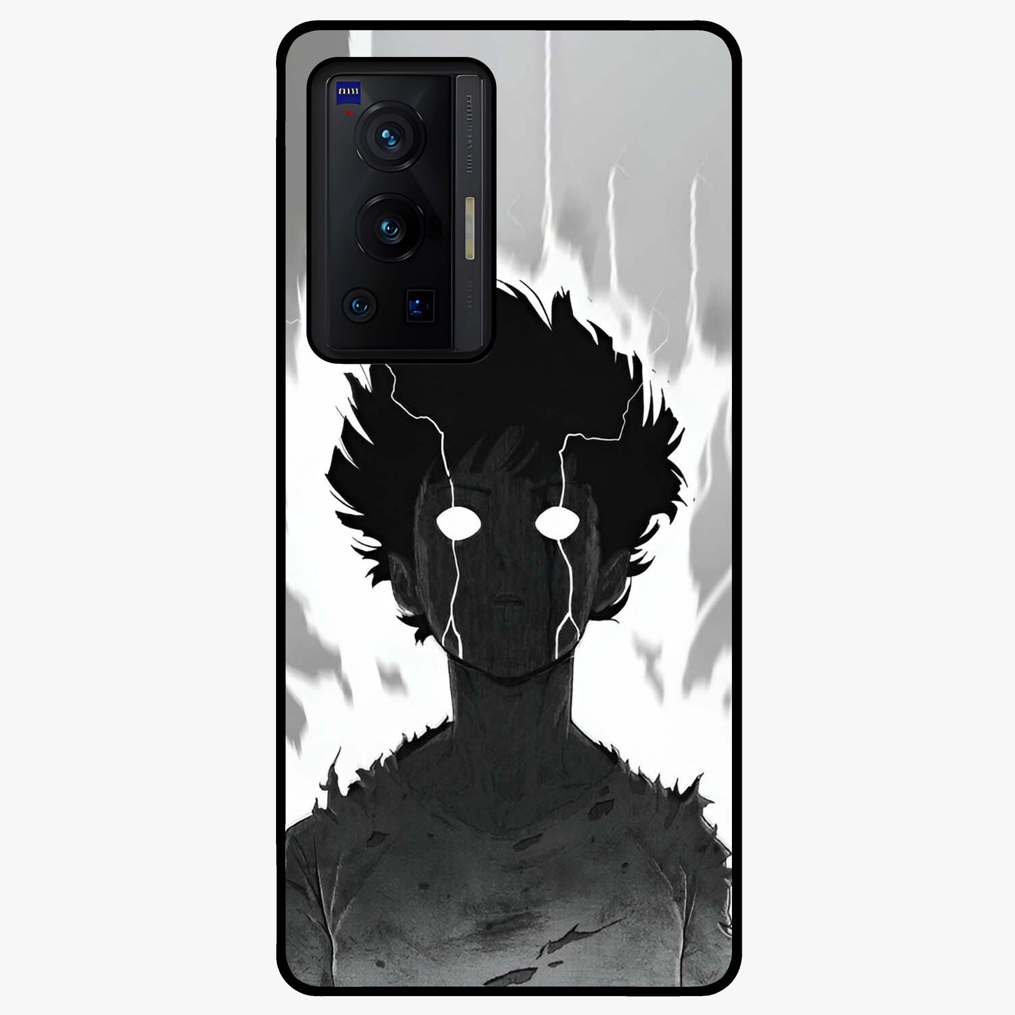 Awakened Inner Rage Glass Case showing flat back view with intense artistic artwork and glossy glass finish.