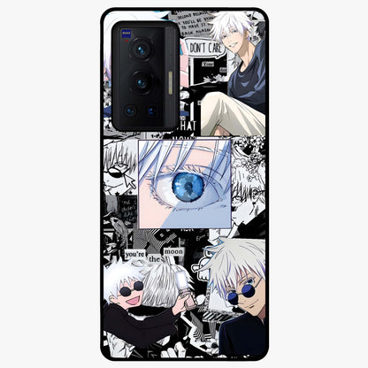 Infinity Sorcerer Chaos Glass Case showing flat back view with mystical sorcerer themed artwork and glossy glass finish.
