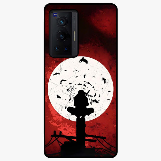 Itachi Limited Edition Naruto Anime Glass Case showing flat back view with iconic anime character artwork and glossy glass finish.