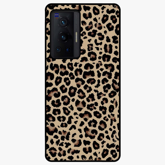 Savage Chic Pattern Glass Case showing flat back view with stylish patterned artwork and glossy glass finish.