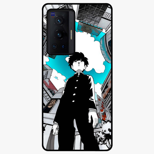 Silent Psychic Awakening Glass Case showing flat back view with mystical psychic themed artwork and glossy glass finish.