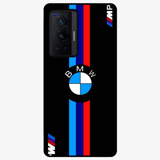 Turbo BMW Beast Glass Case showing flat back view with high performance sports car artwork and glossy glass finish.