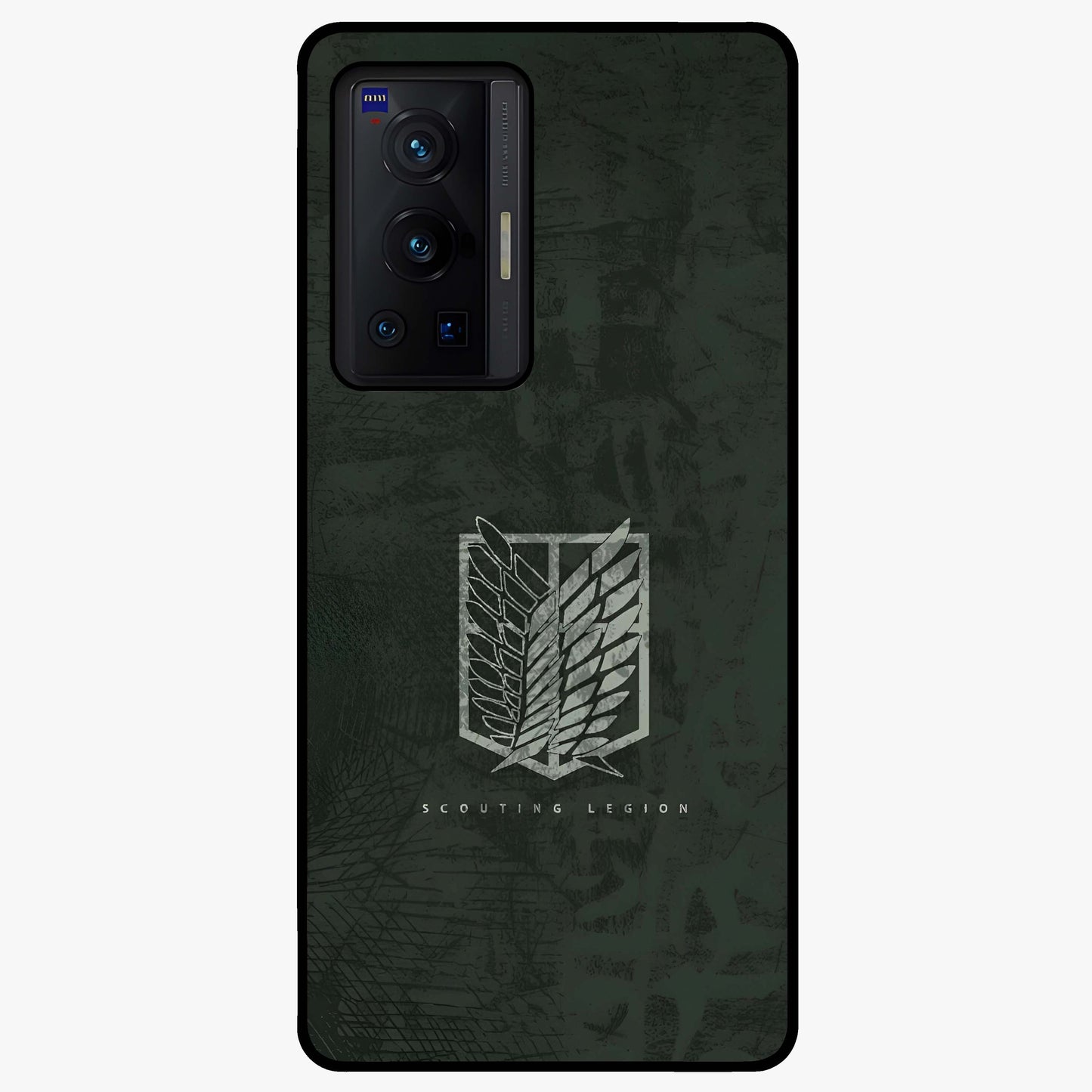 Wings Of Freedom Glass Case showing flat back view with symbolic wings artwork and glossy glass finish.