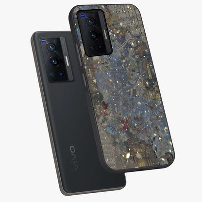 Aesthetic Astrolophia Glass Case displayed in angled mockup highlighting artistic aesthetic elements and smooth glass surface.