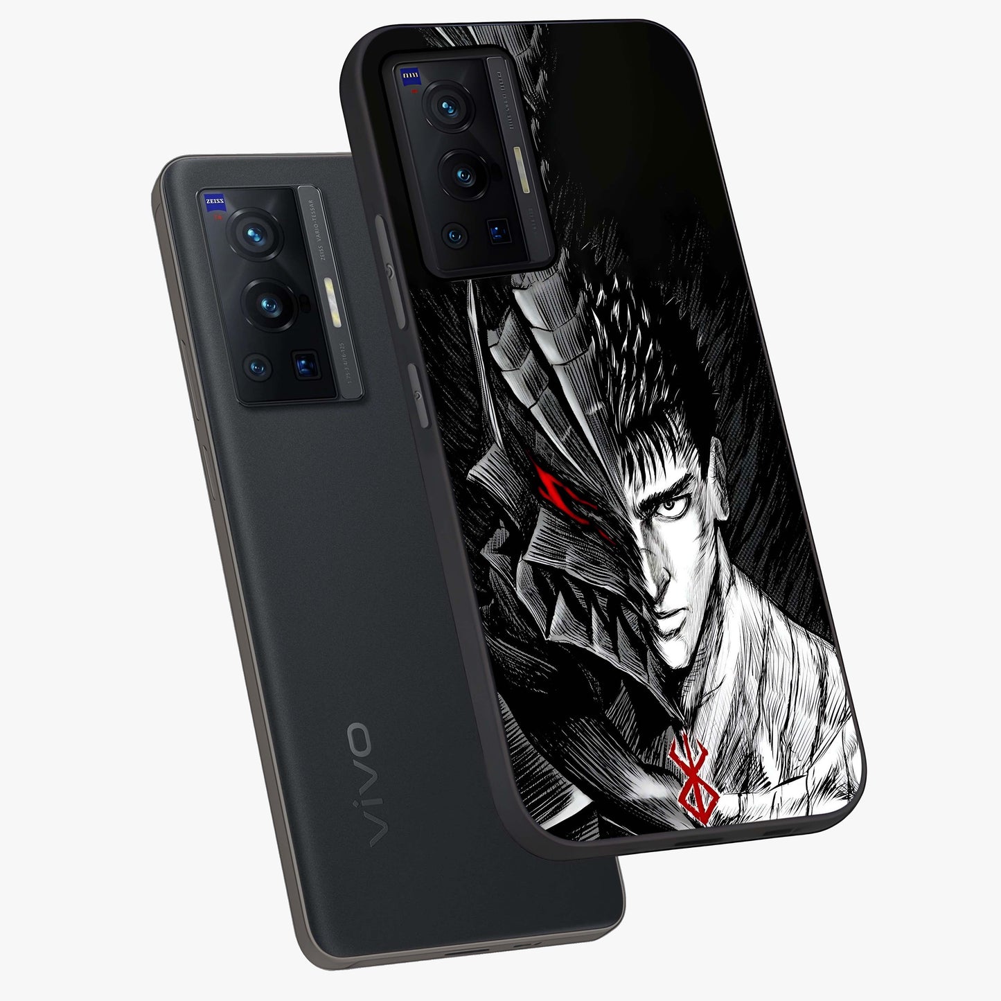 Berserker Blood Oath Glass Case displayed in angled mockup highlighting dark fantasy graphic design and powerful theme.