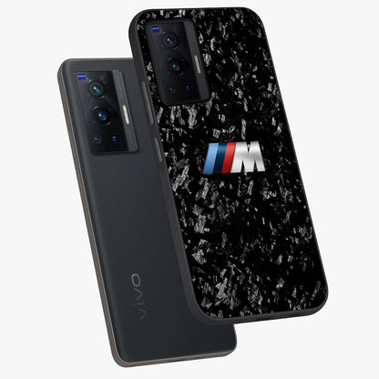 Carbon Speed Mark Glass Case displayed in angled mockup highlighting racing inspired carbon design and sleek aesthetic style.