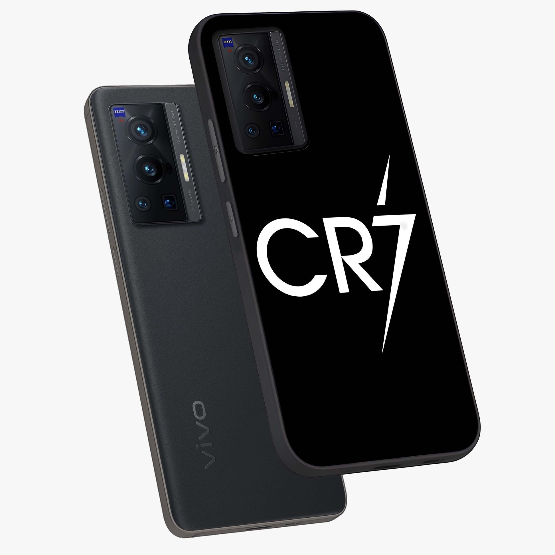 Cr7 Elite Strike Glass Case displayed in angled mockup highlighting powerful sports graphic with bold athletic theme.