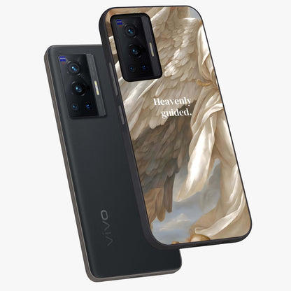 Divine Winged Grace Glass Case displayed in angled mockup highlighting graceful wing design with divine aesthetic style.