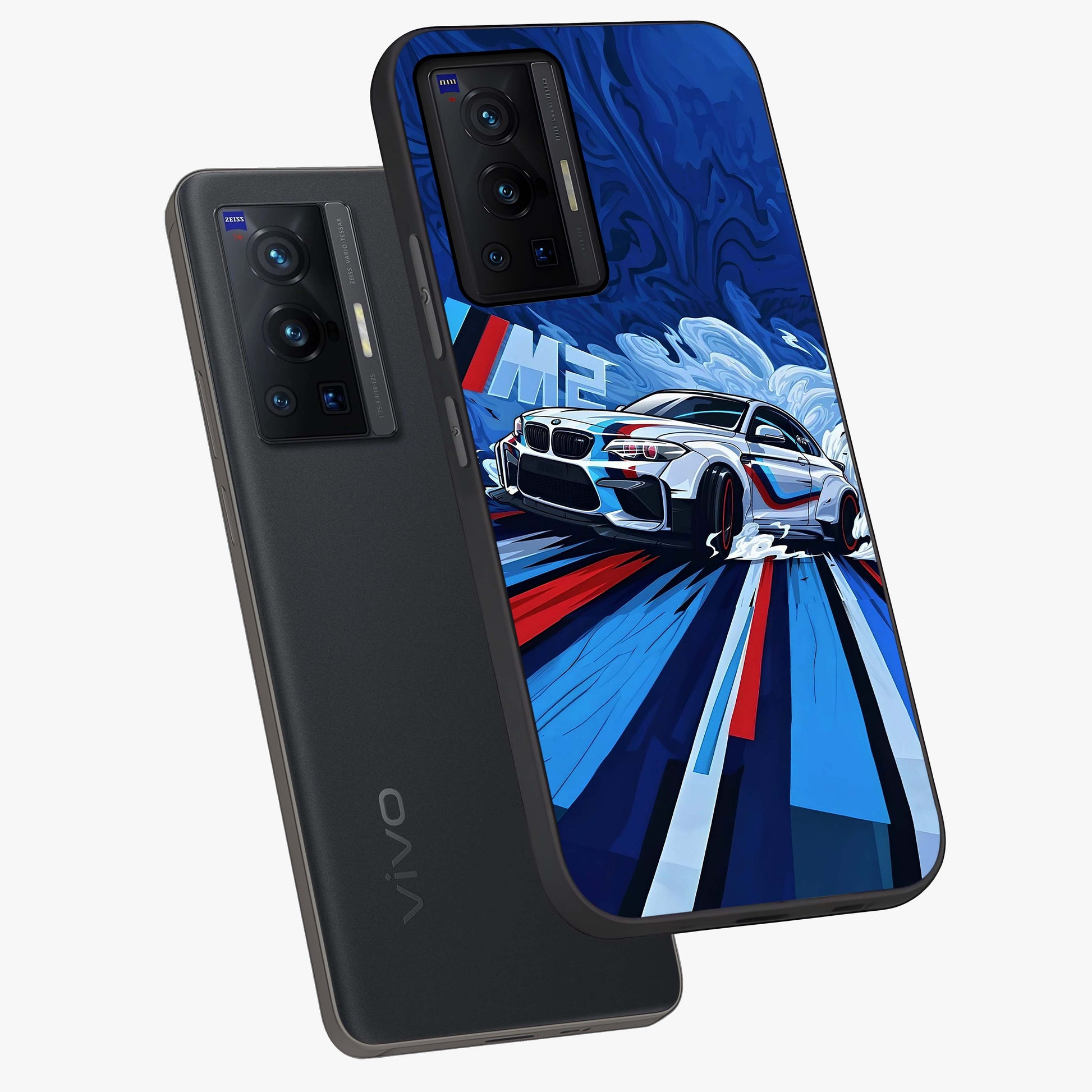 Drift Power Rush Glass Case displayed in angled mockup highlighting powerful drift car design with sporty aesthetic style.