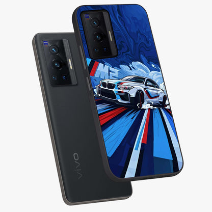 Drift Power Rush Glass Case displayed in angled mockup highlighting powerful drift car design with sporty aesthetic style.