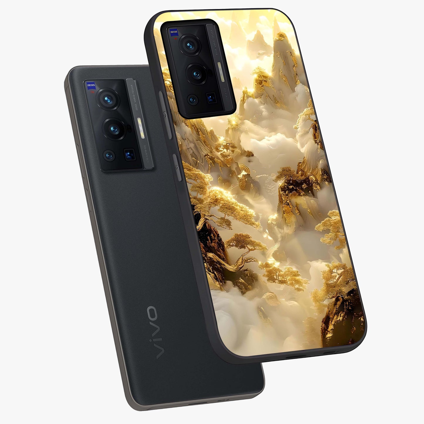 Gates Of Illumination Glass Case displayed in angled mockup highlighting radiant portal inspired design with fantasy aesthetic.