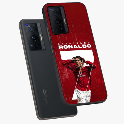 Goal Celebration Legacy Glass Case displayed in angled mockup highlighting energetic sports celebration design with bold athletic theme.