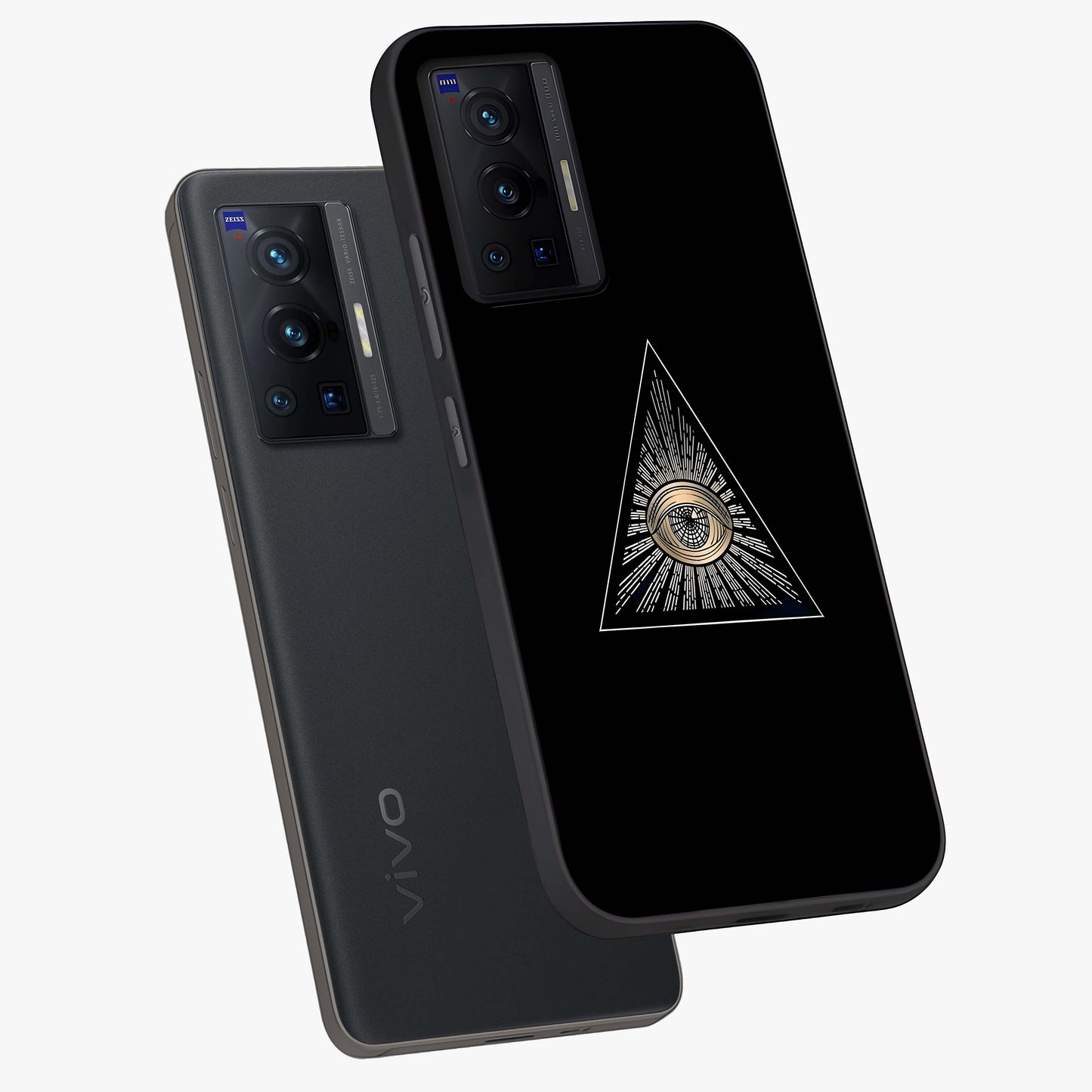 Illuminati Evil Glass Case displayed in angled mockup highlighting dark occult inspired design with bold aesthetic style.