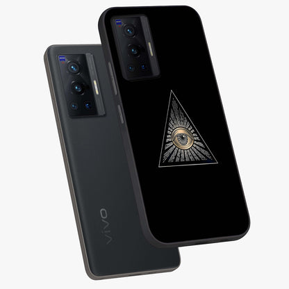 Illuminati Evil Glass Case displayed in angled mockup highlighting dark occult inspired design with bold aesthetic style.